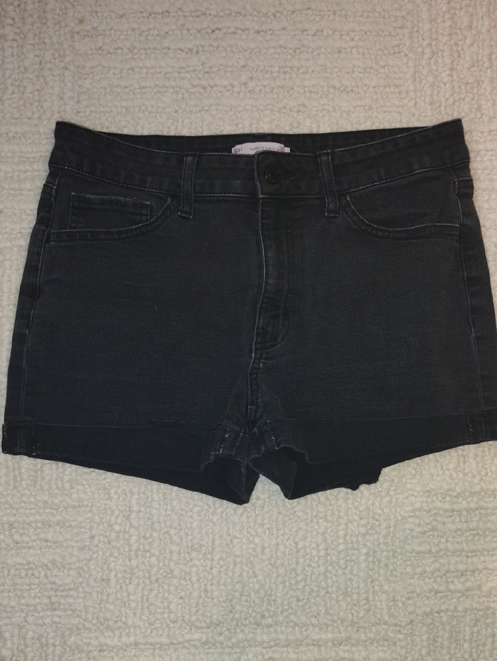 SO Women's Black Denim High-Rise Shorts
